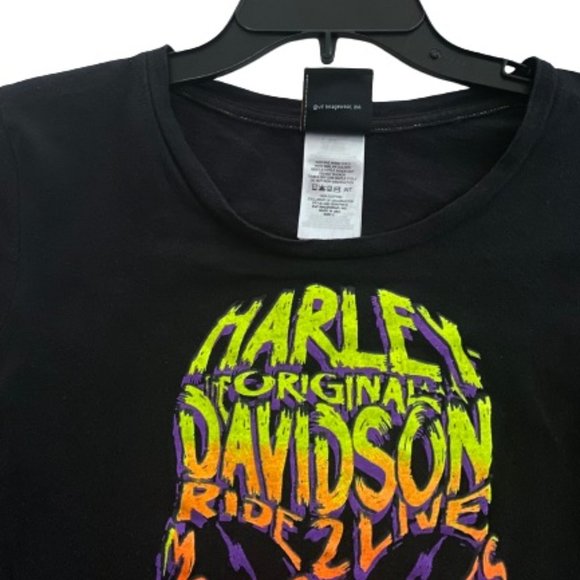 HARLEY DAVIDSON ORIGINAL REFLECTIVE  SKULL GRAPHICS  LONG SLEEVE T-SHIRT LARGE. - Picture 4 of 11